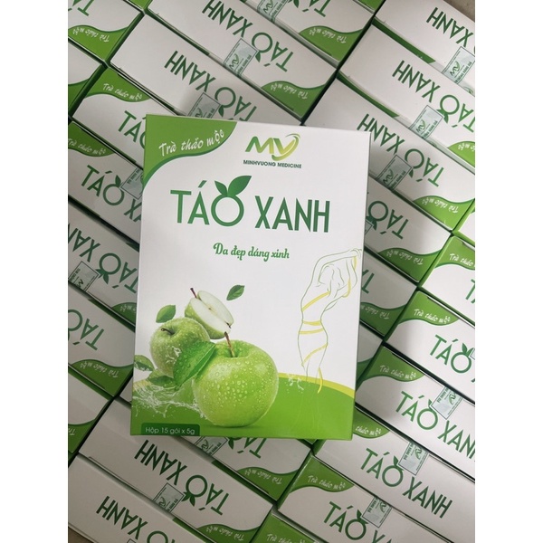 Gói dùng thử, trà thảo mộc táo xanh, giảm cân, da đẹp dáng xinh 1 gói nhỏ