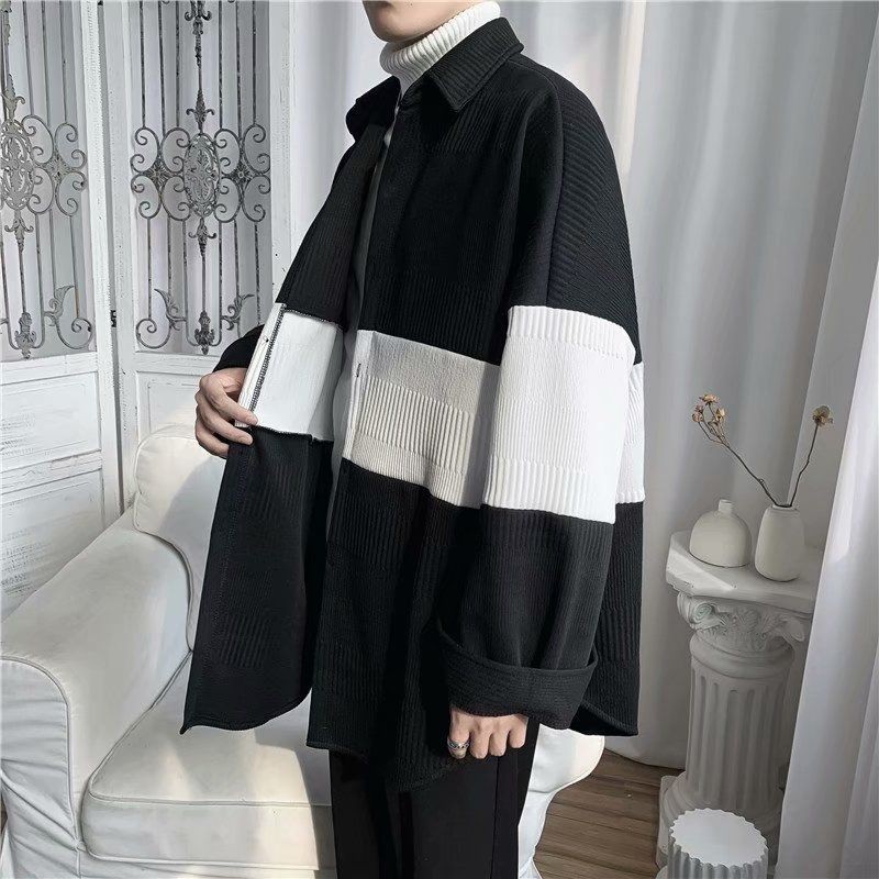 Áo khoác dạ len dáng sơ mi unisex