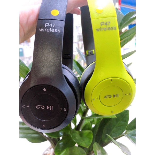 Tai nghe Bluetooth P47 Wireless - Hỗ TRợ thẻ Nhớ Và Cũng Có Thể Dùng Trực Tiếp Dây Nối Siêu Tiện Lợi