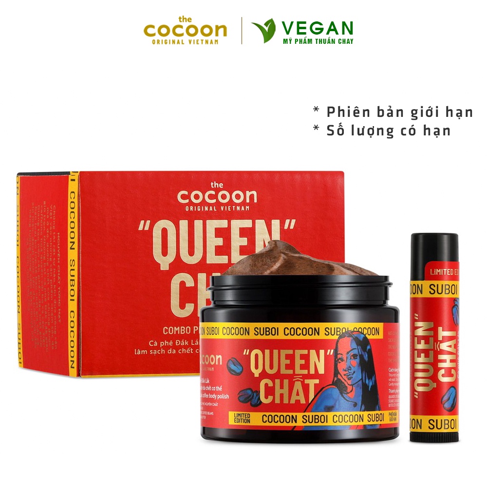 Combo Cà phê Đắklắk làm sạch da chết BodyCocoon200ml+tẩy da chết môi Cà phê đắk lắkCocoon5g