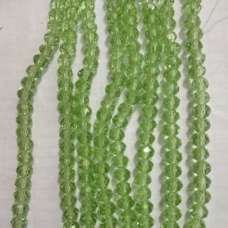 20 viên pha lê xanh lá nhạt 6mm