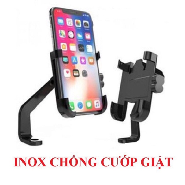 Giá đỡ-Kẹp điện thoại Xe máy Inox C2-chống cướp giật