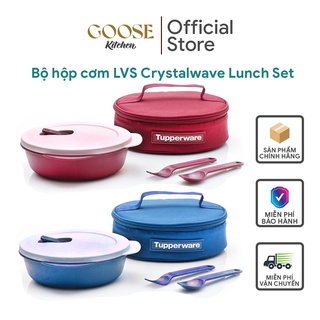 Bộ hộp đựng cơm chia ngăn văn phòng Tupperware Crystalwave Lunchset chính hãng, an toàn - Goose Kitchen