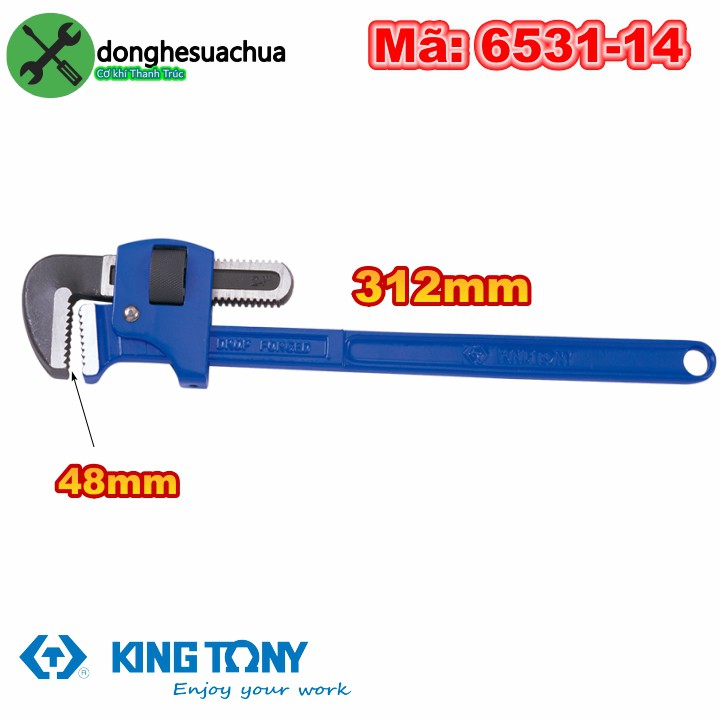 Mỏ lết răng 312mm Kingtony 6531-14 14 inch hàm mở 48mm