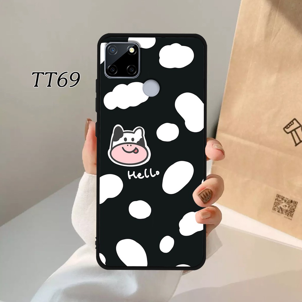 [Mẫu mới] Ốp lưng Realme C11 - Realme C12 - Realme C15 họa tiết Bò sữa Cow đáng yêu, ốp hạn chế bám bẩn.