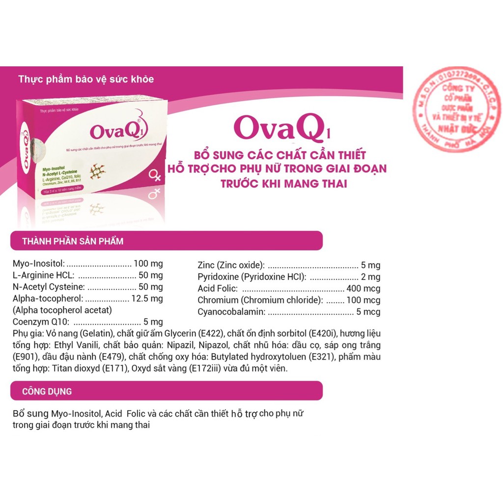 Combo Ovaq1 Và Spermq [Hộp 30 Viên] - Khoẻ Trứng - Mạnh Tinh Trùng - Hỗ Trợ  Mang Thai Tự Nhiên Sau 3 Tháng | Shopee Việt Nam