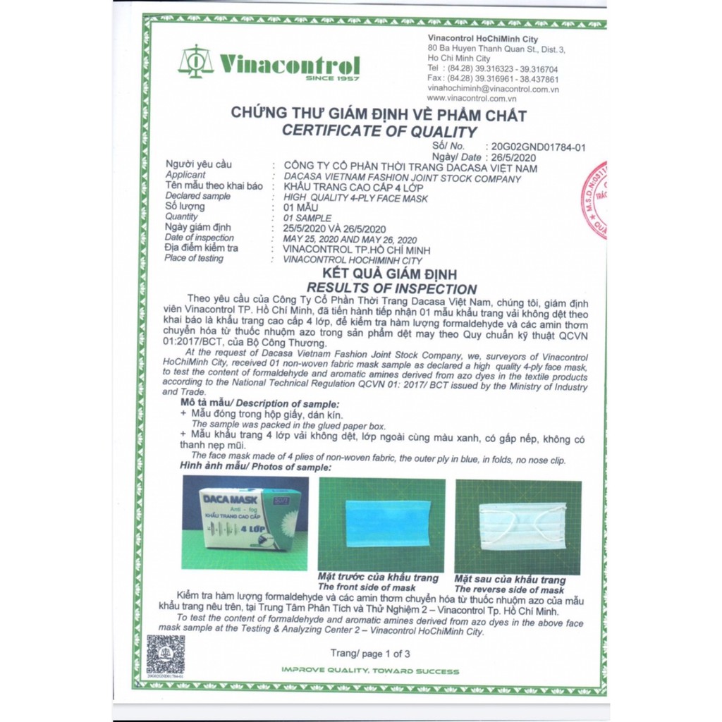 Khẩu trang y tế 4 lớp Daca Mask