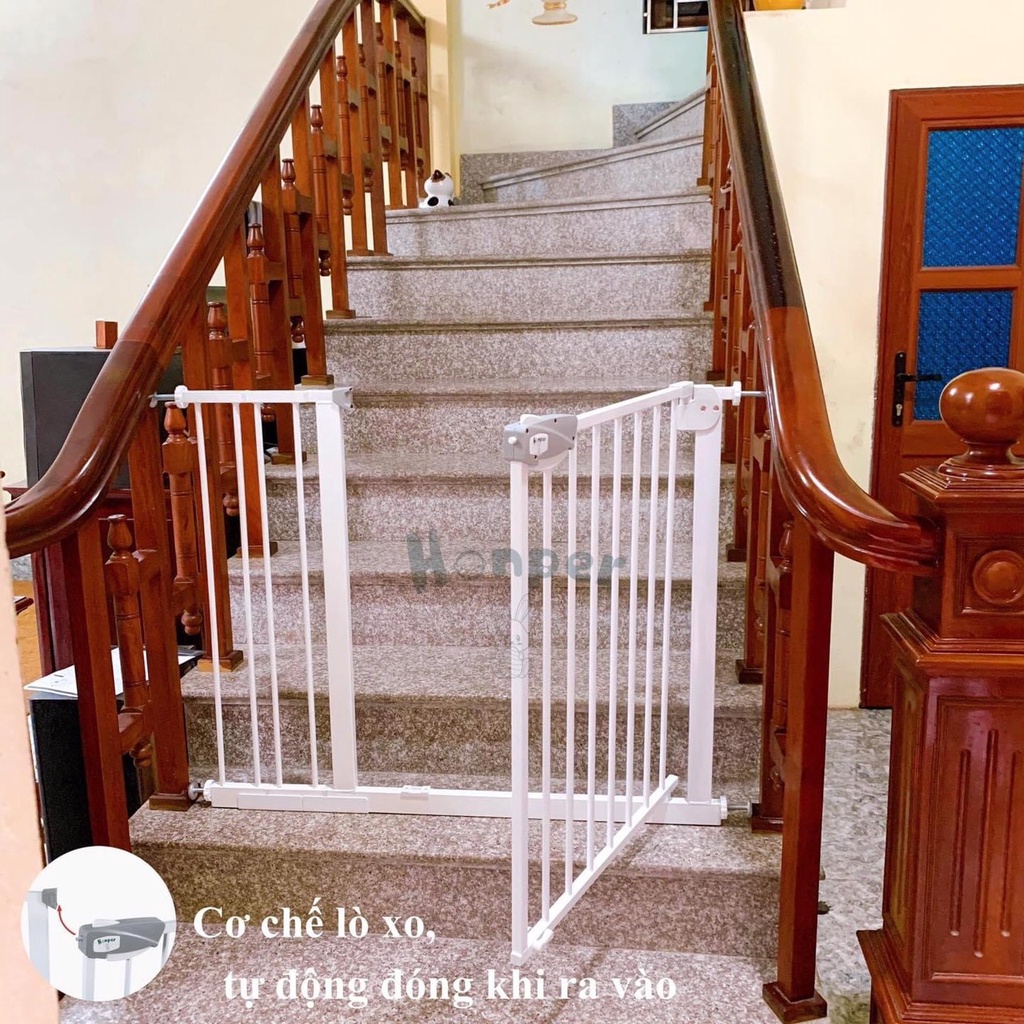 Thanh Chắn Cầu Thang Honper / Thanh Chắn Cửa An Toàn Cho Bé Không Khoan Đục, Lắp Đặt Đơn Giản Chính Hãng