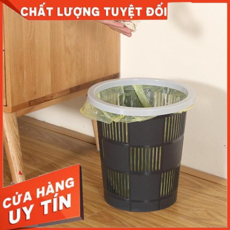 Thùng rác nhựa tròn không nắp,thùng rác,sọt rác văn phòng mini 5184