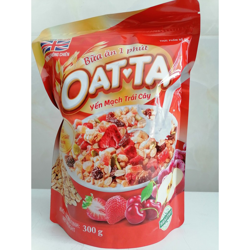 [300g – ĐỎ] Ngũ cốc yến mạch trái cây [VN] OATTA Oats & Fruits Cereals (alc-hk)