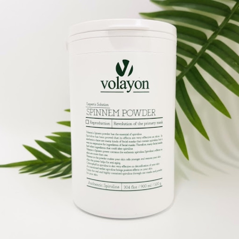 Mặt nạ tảo xoắn mask Volayon Spinnem Powder phục hồi - Hyaloten Powder cấp ẩm - Stoquiren giảm dầu - Lateenix sáng da