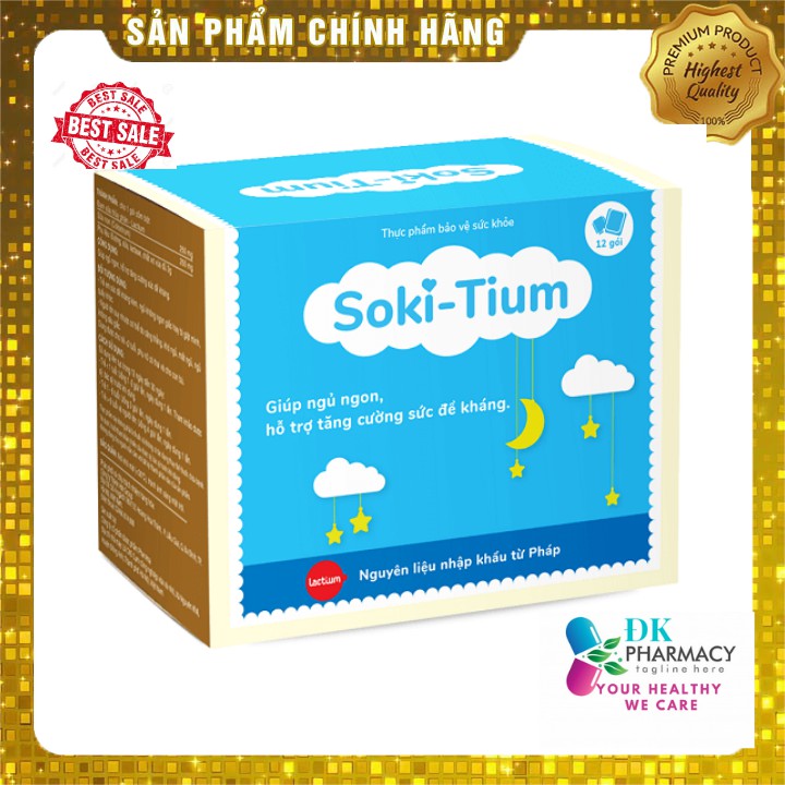 Soki-Tium- cải thiện giấc ngủ cho trẻ sơ sinh, dùng cho các bé hay khóc đêm, khó ngủ, chậm lớn
