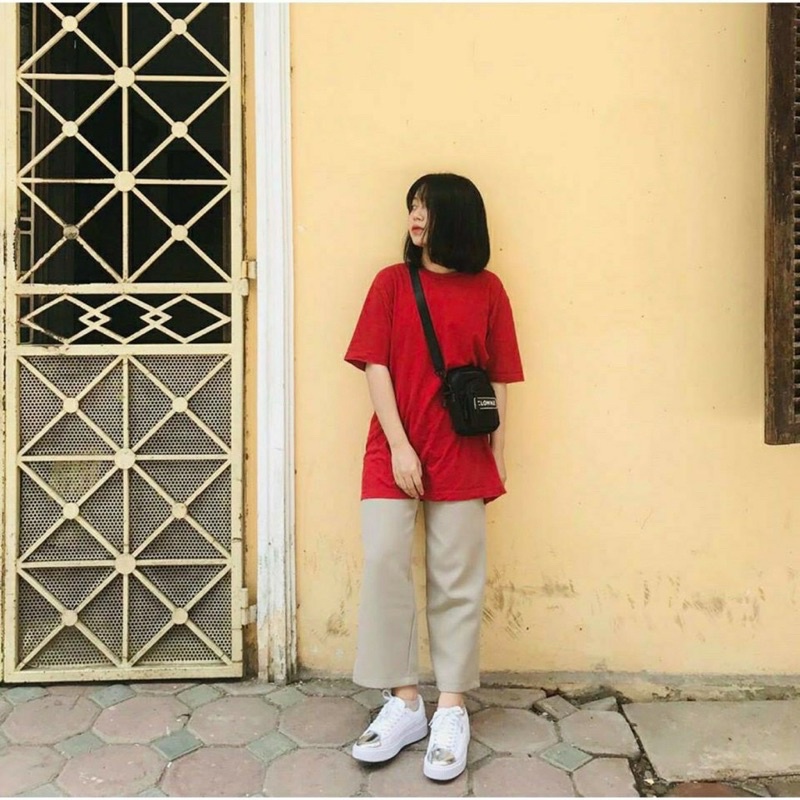 Áo thun trơn Áo phông unisex dáng rộng form thụng tay lỡ phông trơn ngắn tay basic