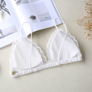 Bralette lụa viền ren