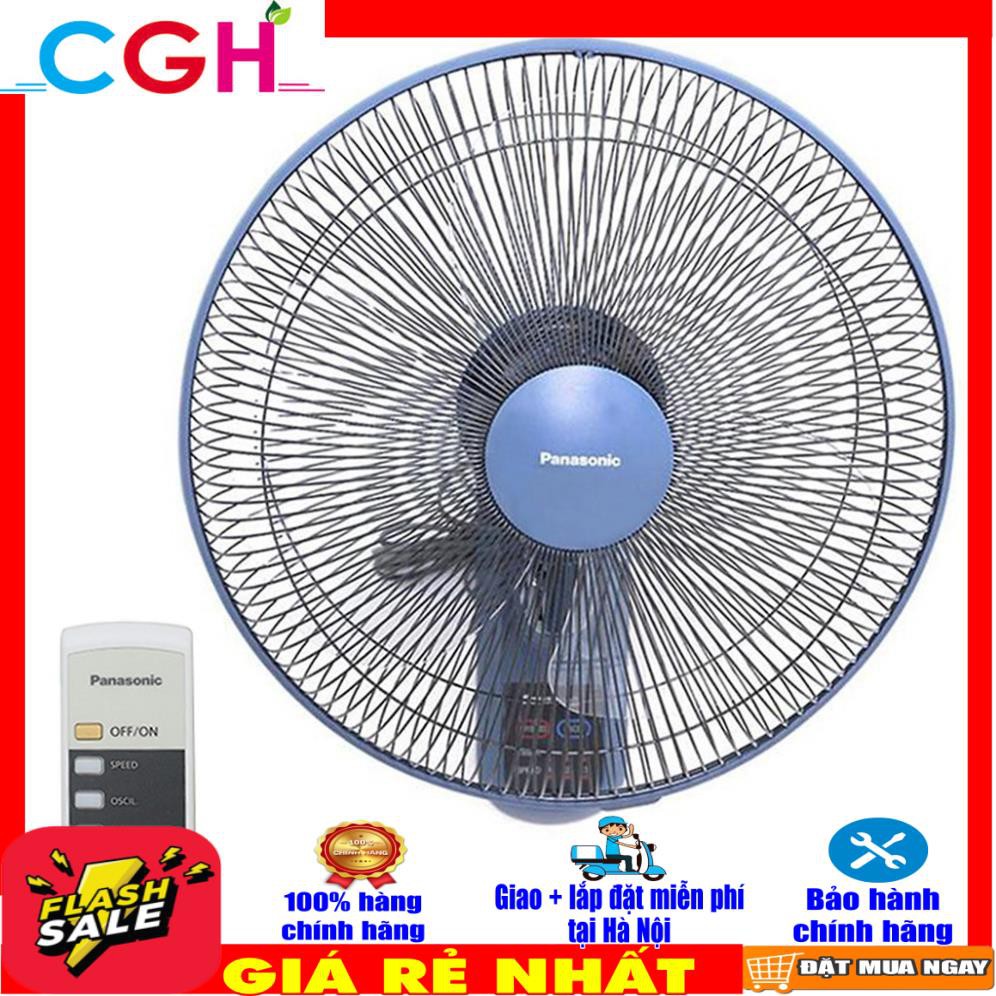 Quạt Treo Tường Có Điều Khiển Panasonic F409MB - Xanh Dương - Hàng chính hãng