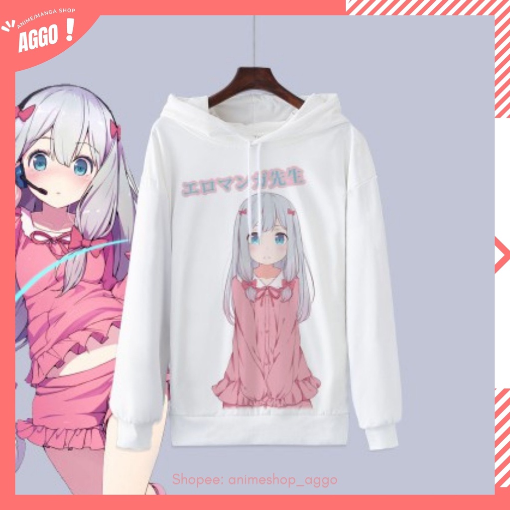 Áo Hoodie Dài Tay Anime Eromanga Sensei Nam Nữ Đủ Size