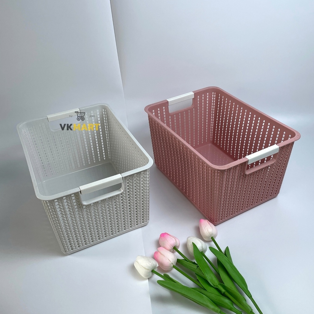Rổ nhựa chữ nhật nhiều màu cao cấp - Việt Nhật