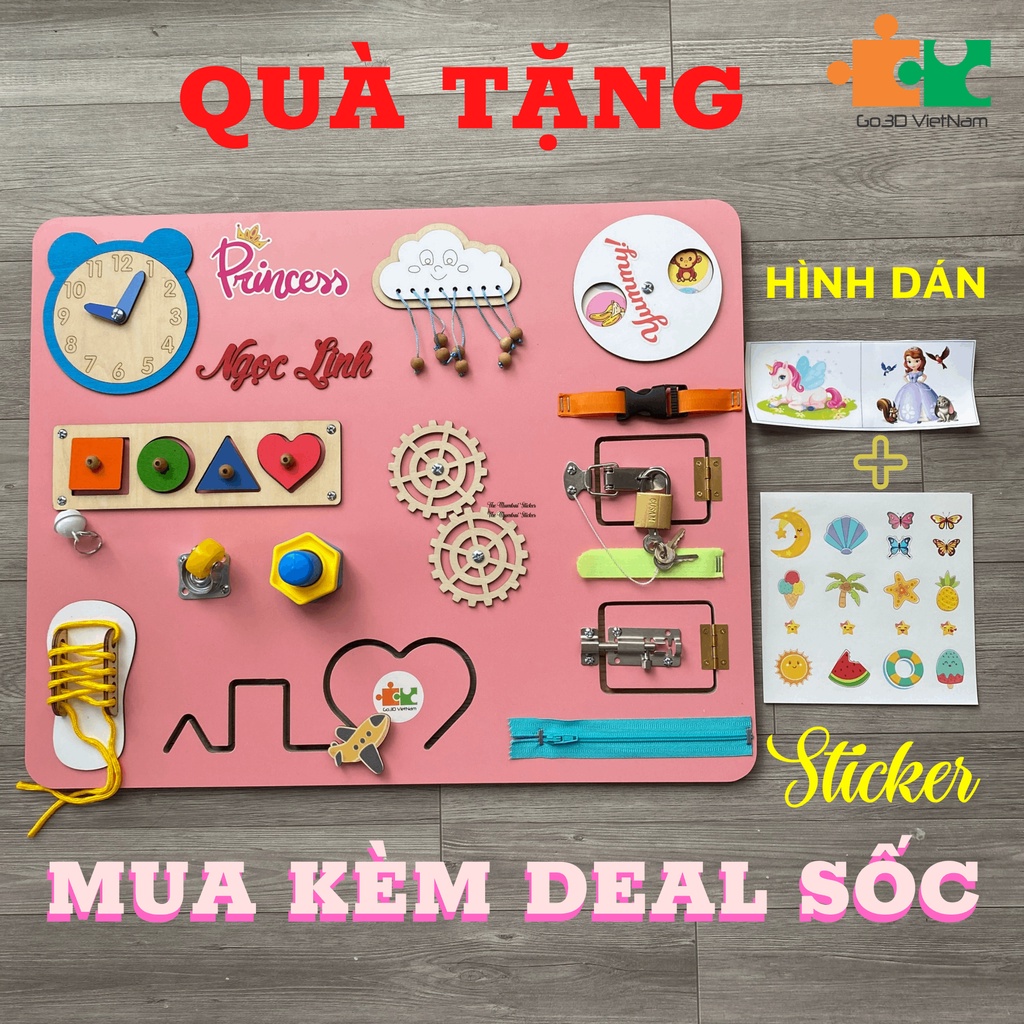 Busy board, Bảng bận rộn, Sensory board cho con gái