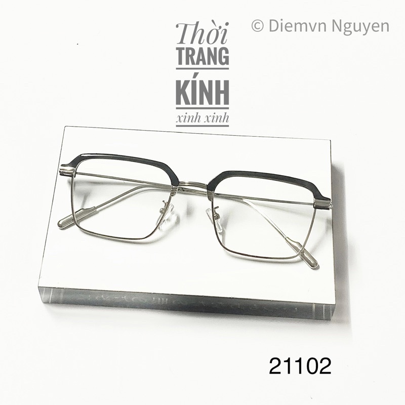 Gọng kính cận GM chuẩn đẹp 21102_ Gọng cận vuông Thời trang nam nữ Form cứng cáp