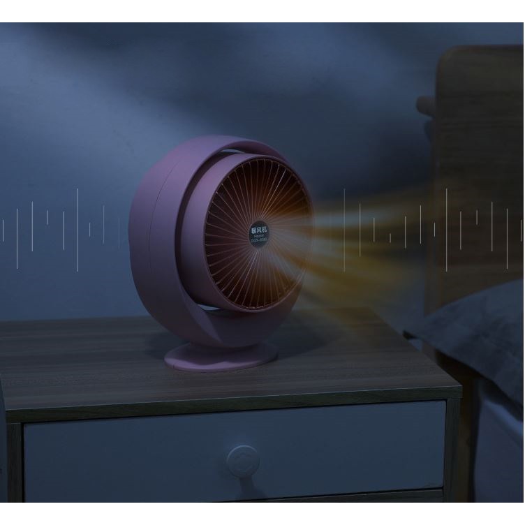 (Mẫu 2020) Quạt sưởi mini 2 chiều để bàn Heater Fan công suất 800W, chống lật