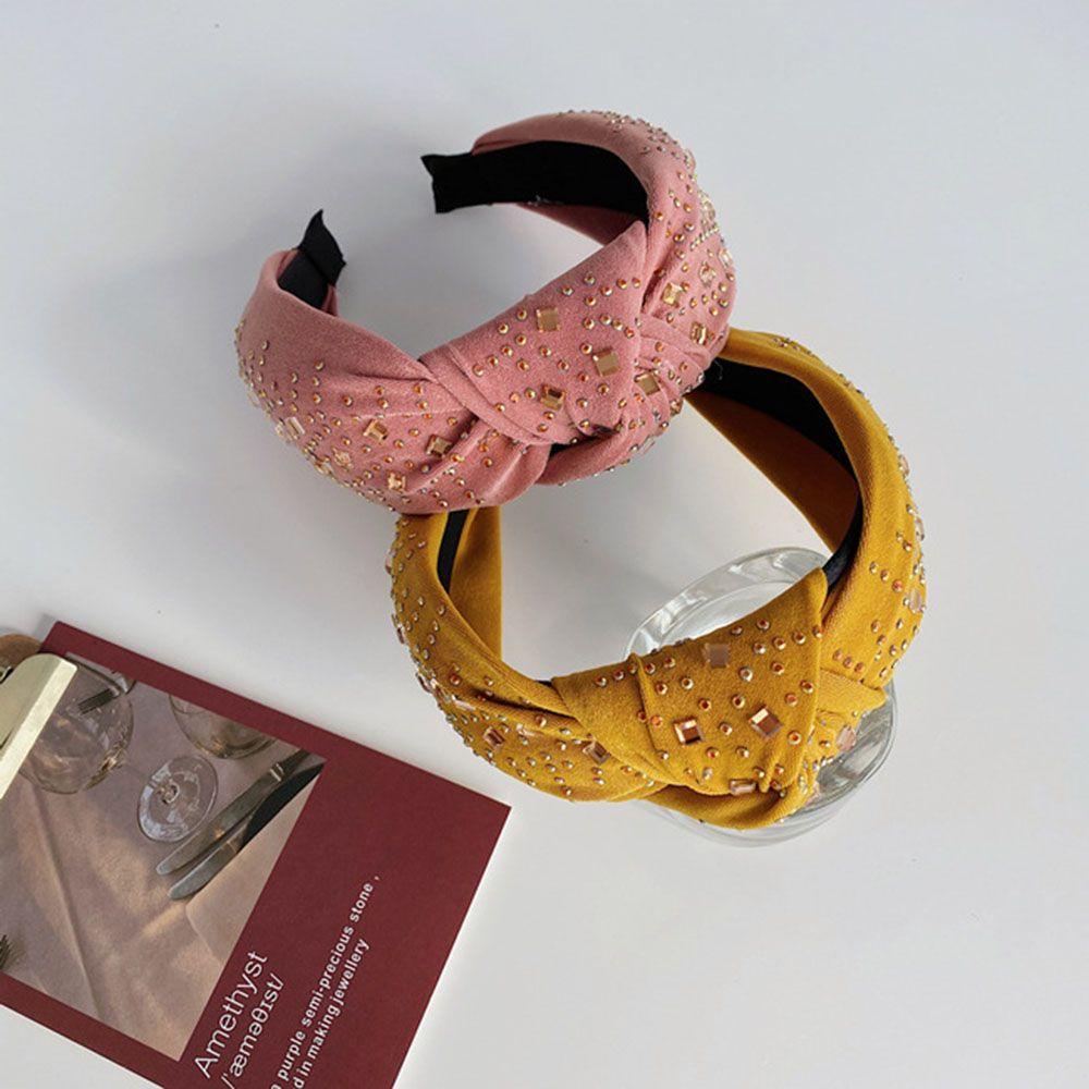 Băng Đô Cài Tóc Bản Rộng Đính Đá Dễ Thương|Băng Đô Cài Tóc Thiết Kế Xinh Xắn Hợp Thời Trang