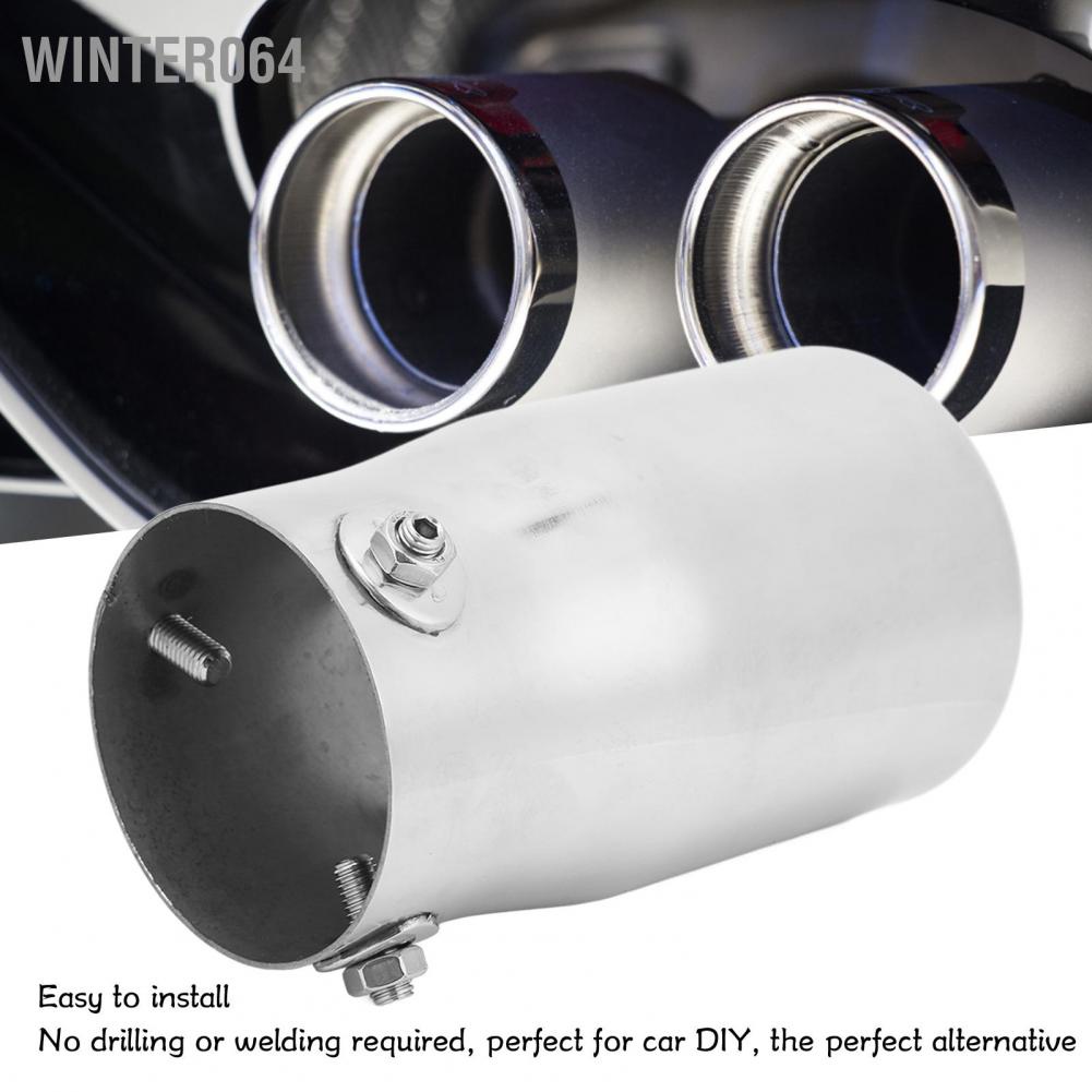 Winter064 76x89mm Automotive Exhaust Tail Pipe Stainless Steel Muffler Tip Universal for Car