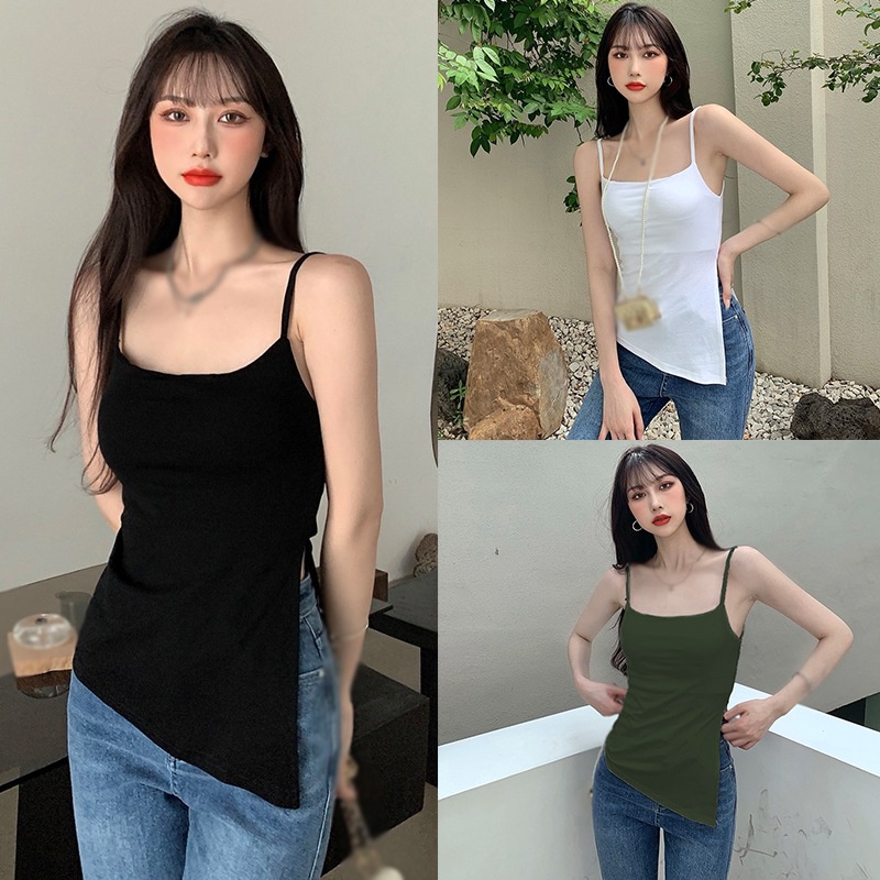 Áo Hai Dây Màu Sắc Đơn Giản Thời Trang Mùa Hè Dành Cho Nữ