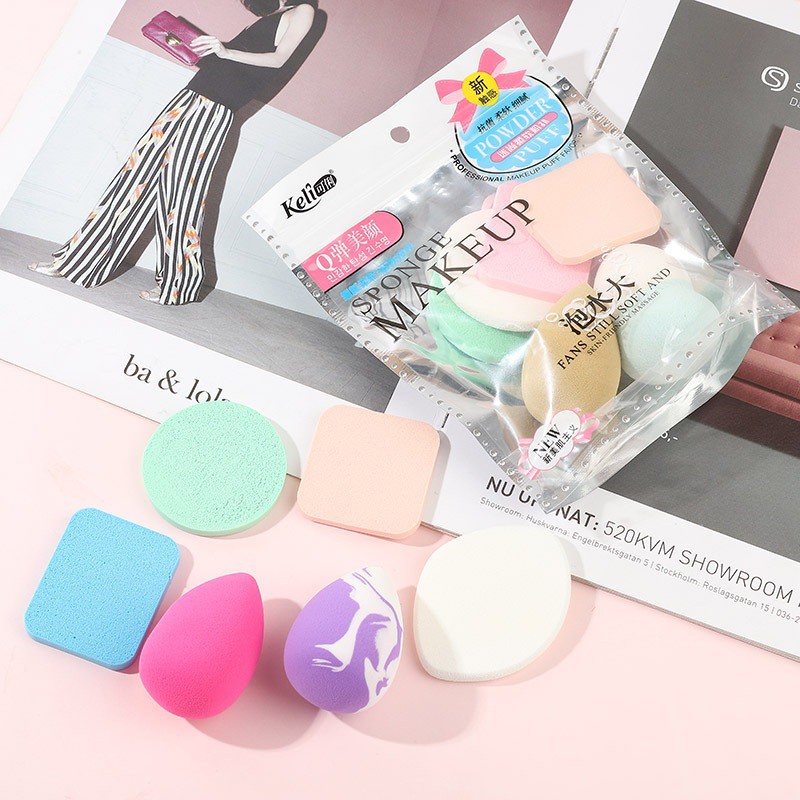 Set 6 Bộ Mút Tán Kem Nền Makeup