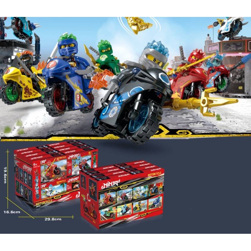 Đồ chơi lắp ghép Lego No.2019 Phương tiện Xe máy NINJA - 8 mẫu giao ngẫu nhiên