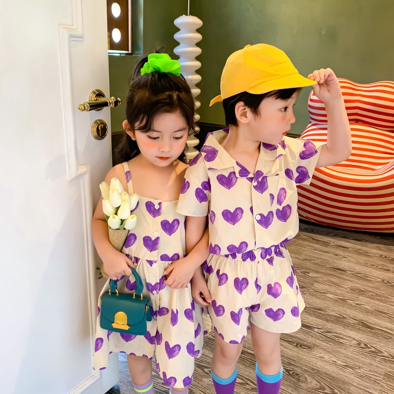 Set Áo Thun Tay Ngắn &amp; Quần Short Cho Bé Trai