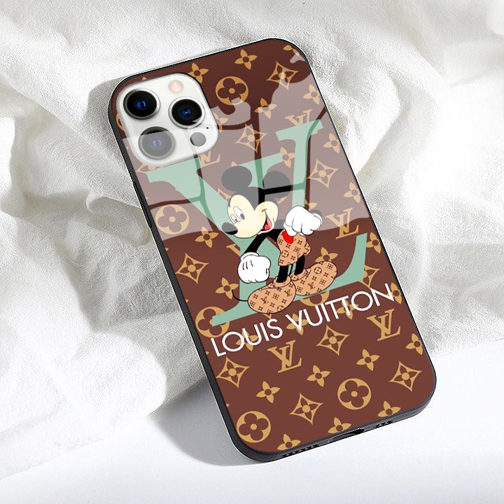 Ốp lưng iphone cao cấp Louis Vuitton Mickey cho 14 13 pro max 12 pro max mini 6 s plus 7 8 plus X r s max 11 pro max