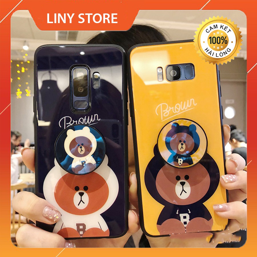 [ TẶNG DÂY ĐEO CỔ + POP ] Ốp Gấu Brown cao cấp cho Samsung | BigBuy360 - bigbuy360.vn