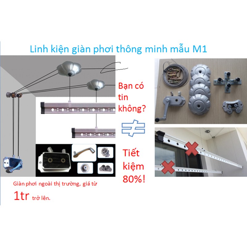 Bộ linh kiện giàn phơi thông minh MS1