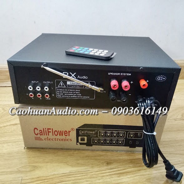 Amply mini AC / DC 12V bluetooth / USB / thẻ SD / Radio CALIFLOWER BX2277 và AV-999BT