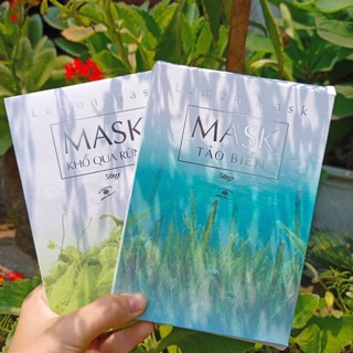Combo mask tảo biển và khổ qua rừng Lemon mask Handmade