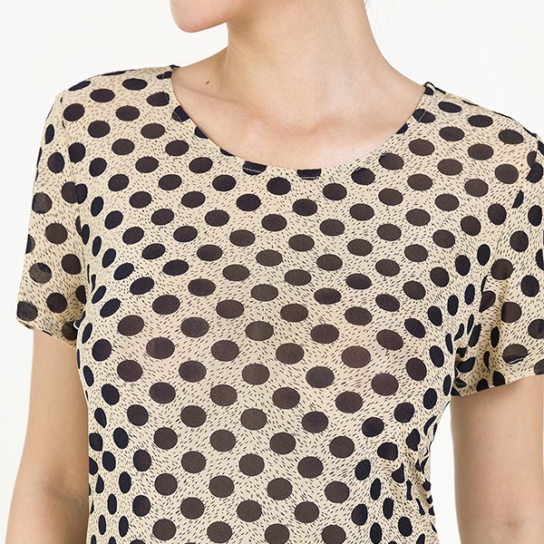 ÁO Kiểu Nữ Peplum Cổ TròN Ren Lưới Lamer L61B20H055