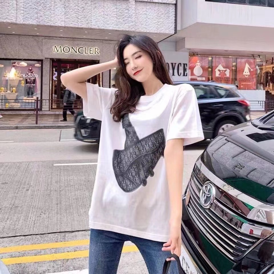 Áo Thun Tay Ngắn Dáng Rộng In Họa Tiết Chữ D 21 Thương Hiệu Lớn Mùa Hè Phong Cách Âu Mỹ Hàng Mới Dành Cho Cặp Đôi