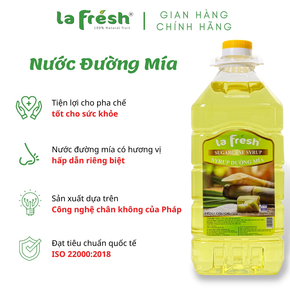 Đường Nước Lafresh Đà Lạt Can 5L Dùng cho pha chế