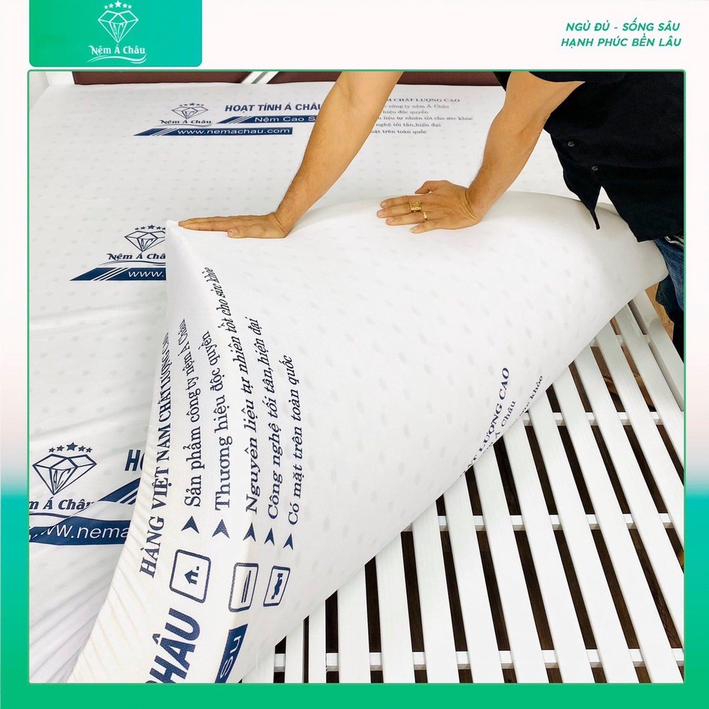 🔥GIÁ HỦY DIÊT🔥Nệm cao su 2 mặt lỗ tròn, Nệm cao su than hoạt tính cao cấp Á Châu, BH 15 năm Ship Hỏa tốc HCM