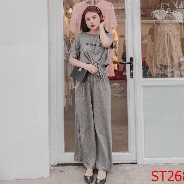 Set đồ nữ cá tính, set quần dài áo thun đi chơi sang chảnh mùa hè đẹp 8A00172 | BigBuy360 - bigbuy360.vn