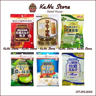 [6 vị] Kẹo UHA Nhật Bản vị trà xanh - sữa bò - đậu đỏ - sữa muối - lúa mạch - cafe sữa siêu ngon