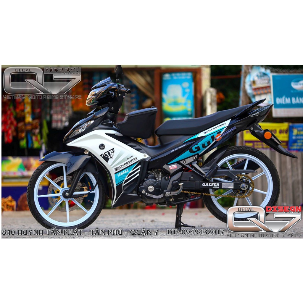 TEM RỜI EXCITER 2011 XANH TRẮNG ĐEN