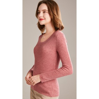 Áo len bầu basic cổ tròn 5 màu - dai mỏng- mẫu mới mùa thu 2020
