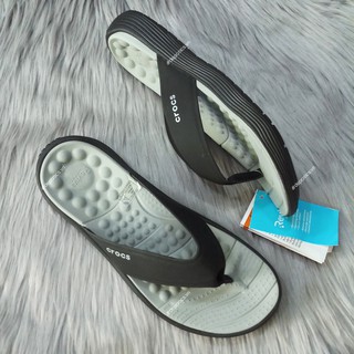 Dép kẹp reviva unisex màu đen đế xám