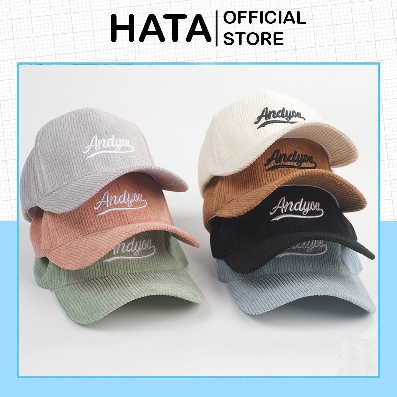 Mũ Lưỡi Trai Nón Thời trang Unisex Nam nữ Thêu Chữ And You 466 Phong Cách Ulzzang - Hata24h