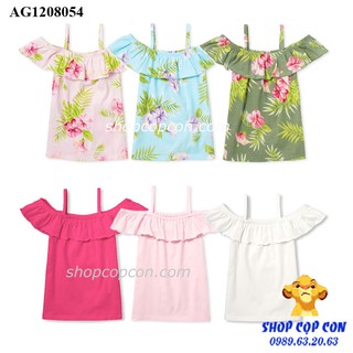 Áo thun bé gái 2 dây, rớt vai hàng VNXK (10-44kg)