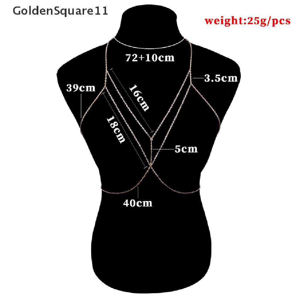 [Goldsquare11] Dây Đeo Bikini Nhiều Lớp Phối Dây Xích Quyến Rũ Cho Nữ