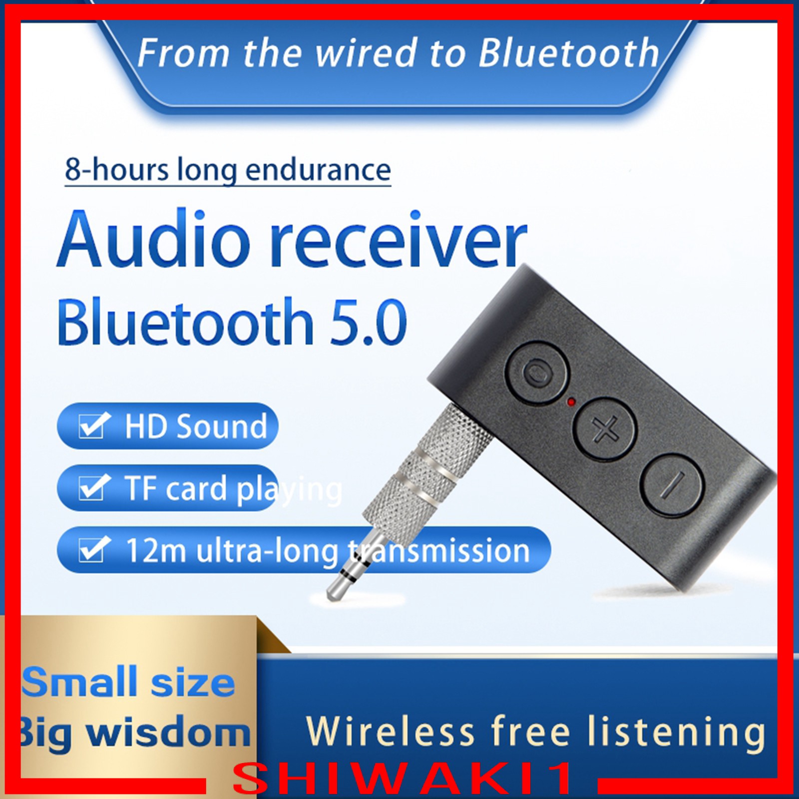 Bộ Thiết Bị Nhận Tín Hiệu Âm Thanh Không Dây 3.5mm Shiwaki1 Chuyên Dụng