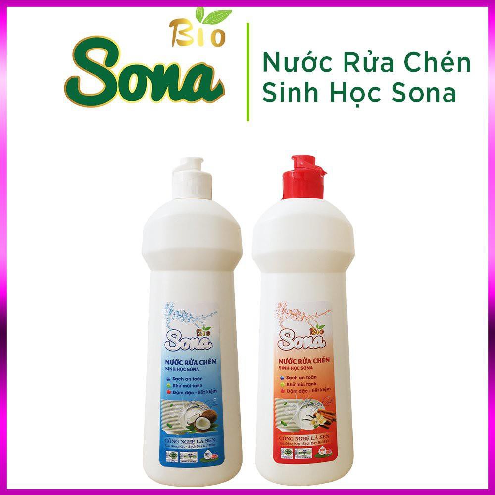 Nước Rửa Chén, Nước Rửa Bát Sona 800gr - Hương Quế/ Hương Dừa