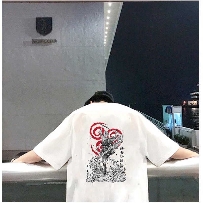 Áo thun unisex nam nữ tay lỡ họa tiết múa võ vải dày mịn 2021T3102